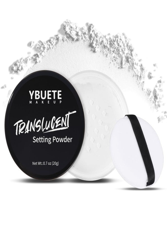 بودرة وجه شفافة سائبة من YBUETE، بودرة تثبيت بيضاء تدوم طويلاً بلمسة نهائية غير لامعة، بودرة تثبيت طبيعية خالية من التلك للتحكم في الزيوت مع مصفاة، مثالية لمكياج الهالوين والمؤثرات الخاصة والكرنفالات والأزياء التنكرية. - Image 1